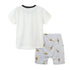Summer white giraffe boy short sleeve suit